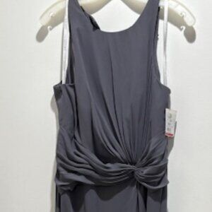 David's Bridal Grey (pewter) Bridesmaid Dress
